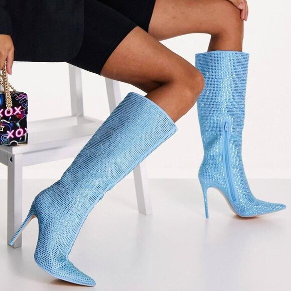 PUBLIC DESIRE “Lexi” Crystal Boots - Picture 10 of 12